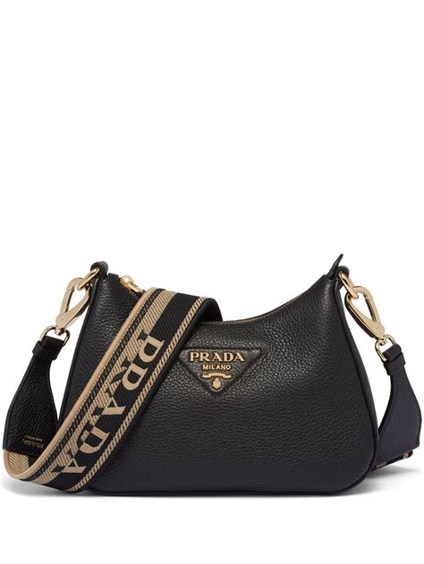 prada logo strap cross body